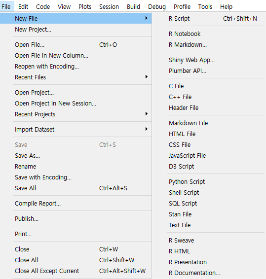 Rstudio 처음 세팅하기 - Hanga(c)k